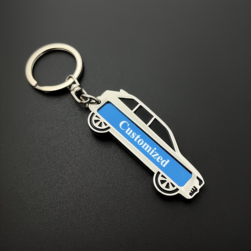 

Customizable Zinc Alloy Car Keychain - For Men, Add Personalized , Phone, And , Product, 1pc