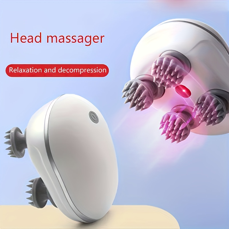 a usb rechargeable electric scalp massager that offers 360 full body deep relaxation featuring 8 tentacle like appendages for multidimensional massage suitable for   neck   and legs making it an ideal holiday gift