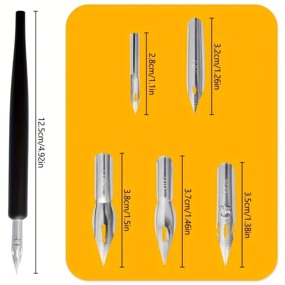 TEMU 11pcs Dip Pen Set - Ink Not Included, Vintage Art Dip Pens With Replaceable Nibs, Ideal For Painting, Calligraphy Practice, And