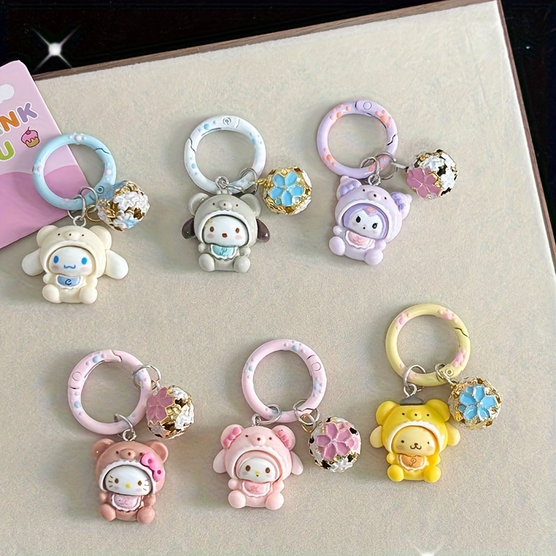 TEMU 6pcs Set Of Bell Keychains, Cute Bag Additions, Birthday Gift For , Fashionable Additions, Perfect Gift