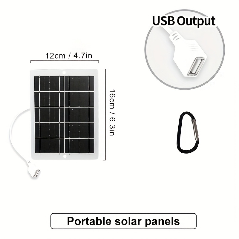 3w 5v portable solar charger summer outdoor essential fast charge for portable fans devices emergency power bank durable thick material on the go charging solution Product details 1