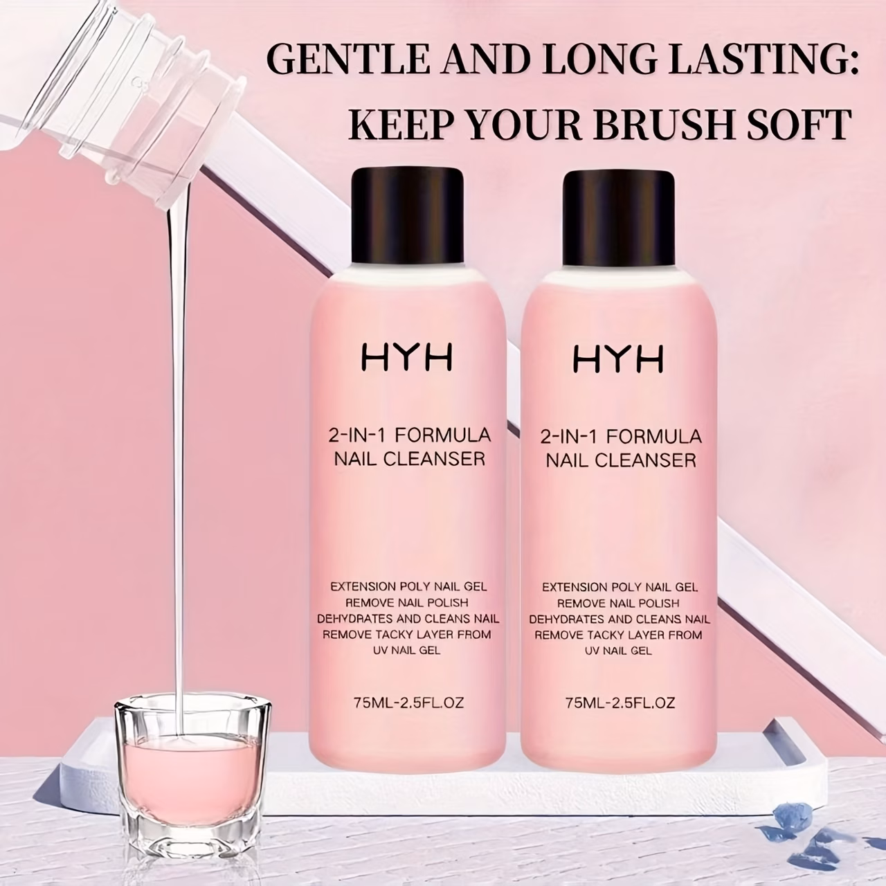 2 in 1 nail polish remover solution for acrylic and led gels anti stick formula to extend and Product details 3