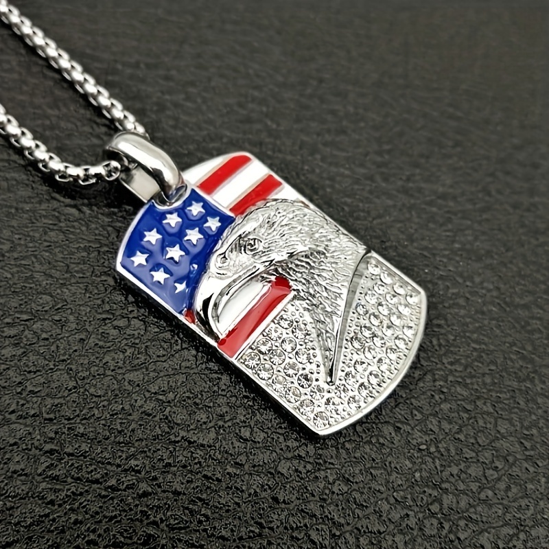 TEMU Mens Stainless Steel Pendant Necklace