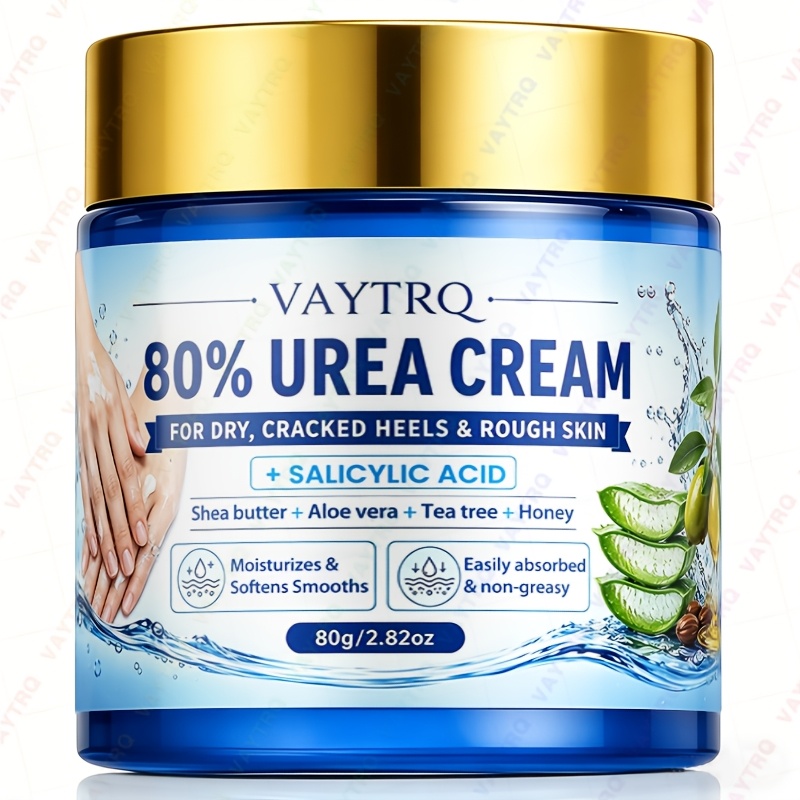 Image of 80% Urea Salicylic Acid Hand And Foot Cream: Exfoliates, And Skin, Moisturizing, For Dry, Rough And . Contains , Calendula And Vitamin E. 80g/2.82oz. Non-greasy And Easily Absorbed