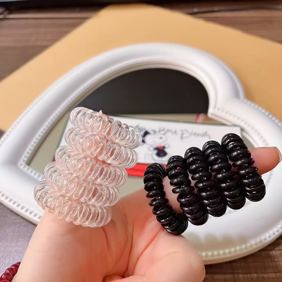 E-shop 10/20 Stück Spiralförmige Haargummis Telefonkabel Damen Haarbänder Pferdeschwanzhalter Spiralelastik Bänder Haarfedern Elastische Bänder