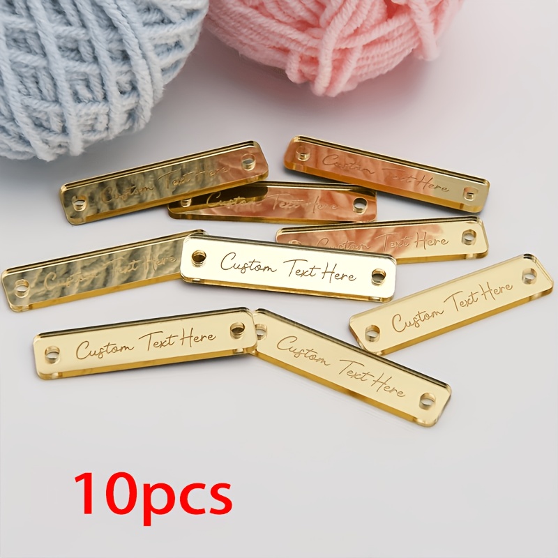 TEMU Custom Laser-engraved Mirror Acrylic Tags - Personalized Wedding Gift Tags, Customizable Text, Durable And Stylish, Suitable For Wedding