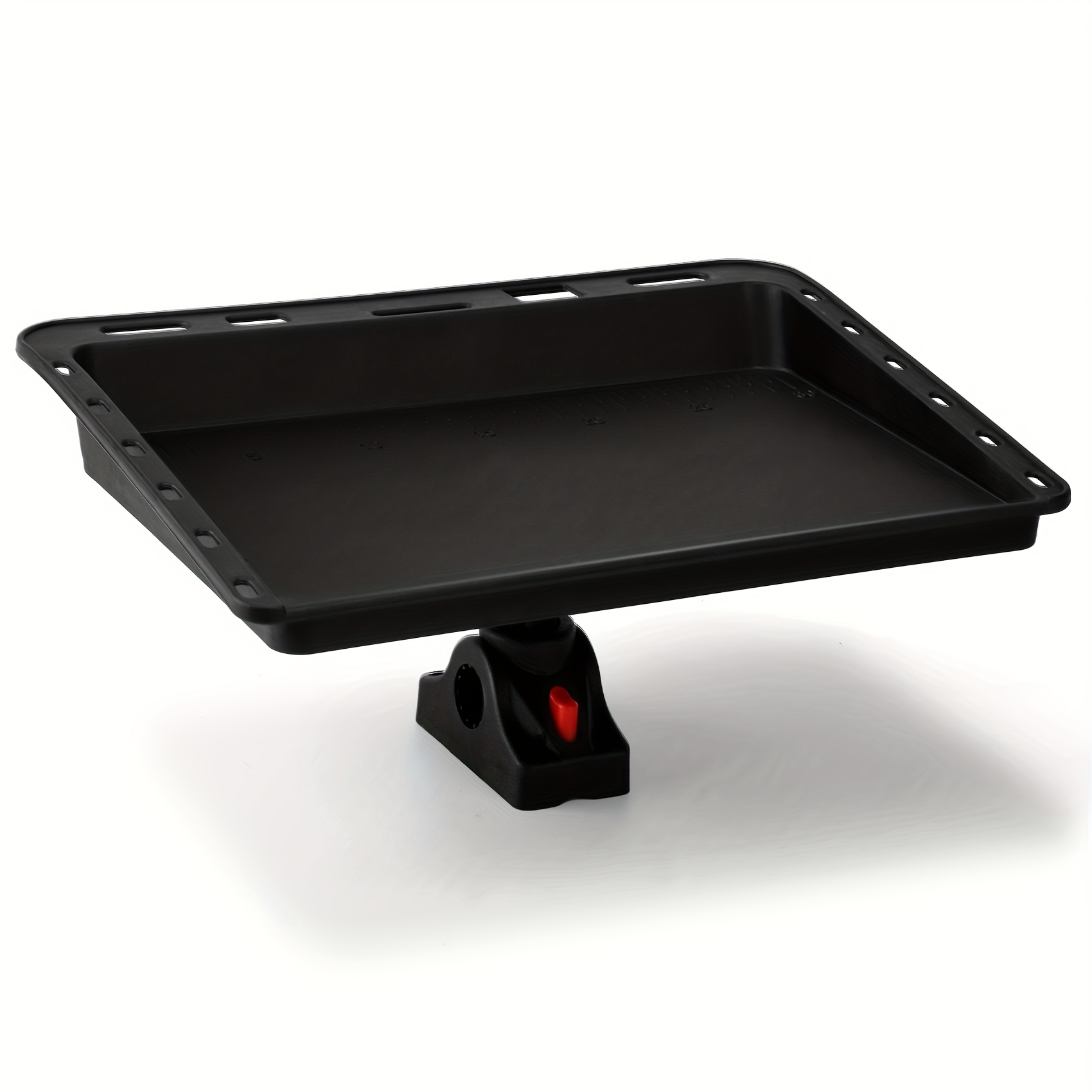 Image of Boat Bait Cutting Board Suitable For X 10.6 Inches (approximately 34.9 X 26.9cm) Rounded Edge Table Black Bait Table Fishing Round Edge Grill With Rod Holder, Pliers Storage And Knife Slot