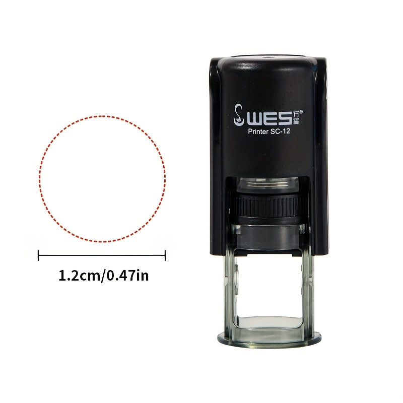 Image of Customize With Initial/logo/artwork - Round Self-inking Stamp - R12-1/2 Inch Diameter - Small Logos