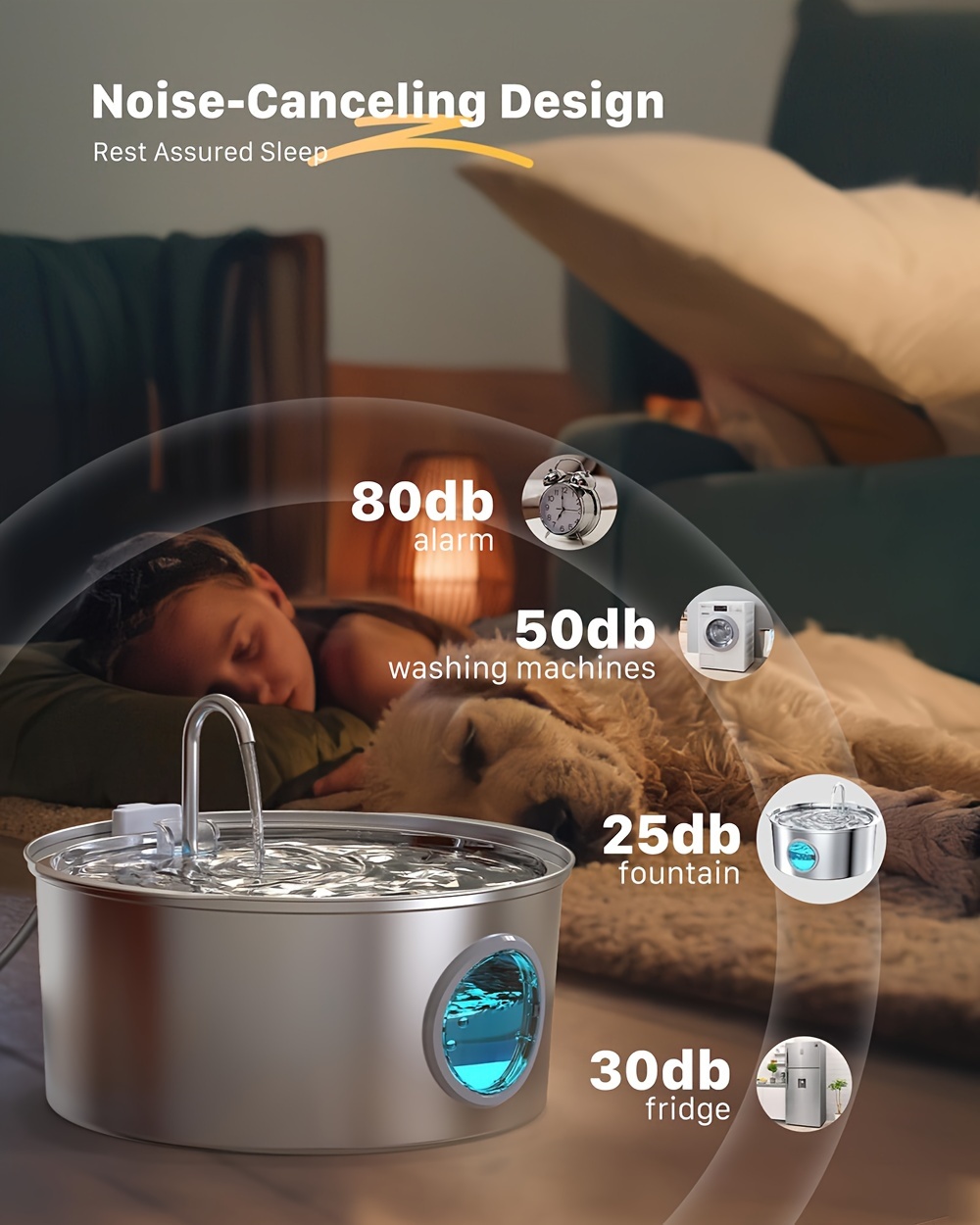 Ultimate 1.85gal Large Capacity Smart 304 Stainless Steel Dog Water Fountain - Automatic Pet Water Dispenser with Window, USB-Powered, No 5V 1A Plug, Replace Filter Chip & Clean Pump Monthly, Durable & Easy-Clean Design for Dogs & Cats, Dog Water Fountain, Cat Water Fountain, Modern Pet Accessory, Easyclean Material, Without Battery, Water Bowl for Dogs, Cat Fountain, Dog Water Dispenser, Cat Fountain Water 20 1.85gal Large Capacity Smart 304 Stainless Steel Dog Water Fountain - Automatic Pet Water Dispenser with Window, USB-Powered, No 5V 1A Plug, Replace Filter Chip & Clean Pump Monthly, Durable & Easy-Clean Design for Dogs & Cats, Dog Water Fountain, Cat Water Fountain, Modern Pet Accessory, Easyclean Material, Without Battery, Water Bowl for Dogs, Cat Fountain, Dog Water Dispenser, Cat Fountain Water