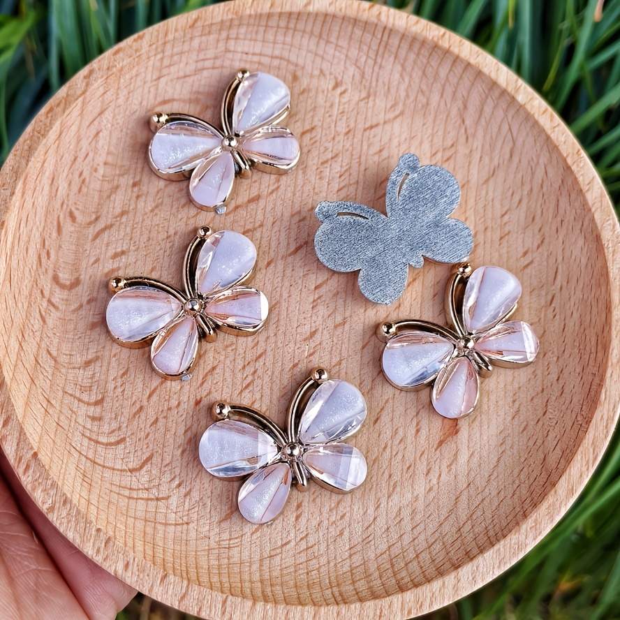 20 Plastic Butterfly Shape Patches for DIY Projects