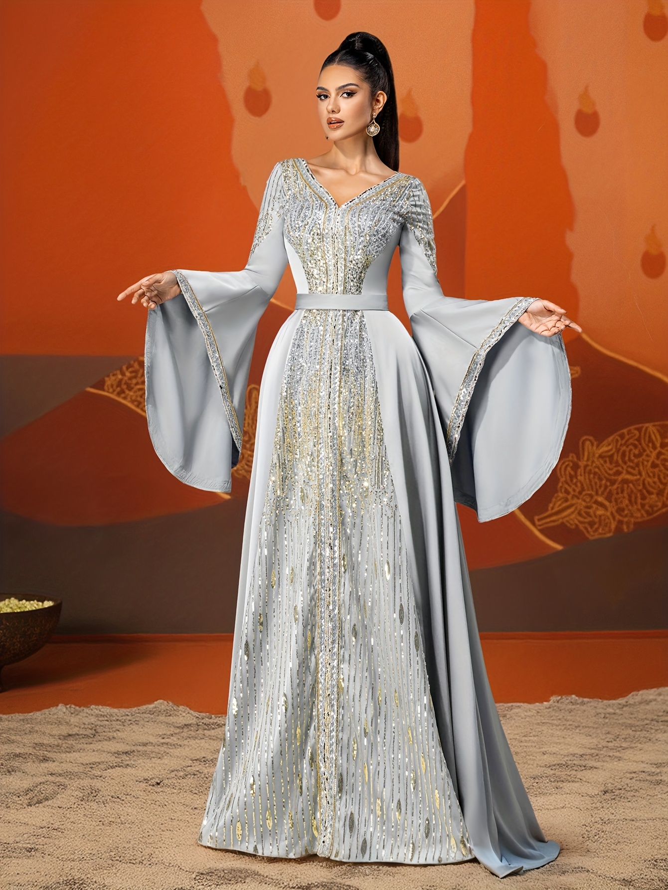slim fit dress slacks Yellow Chiffon One Shoulder Evening Dress Elegant Pleated Dubai Arabic –  formalgowns main image 0