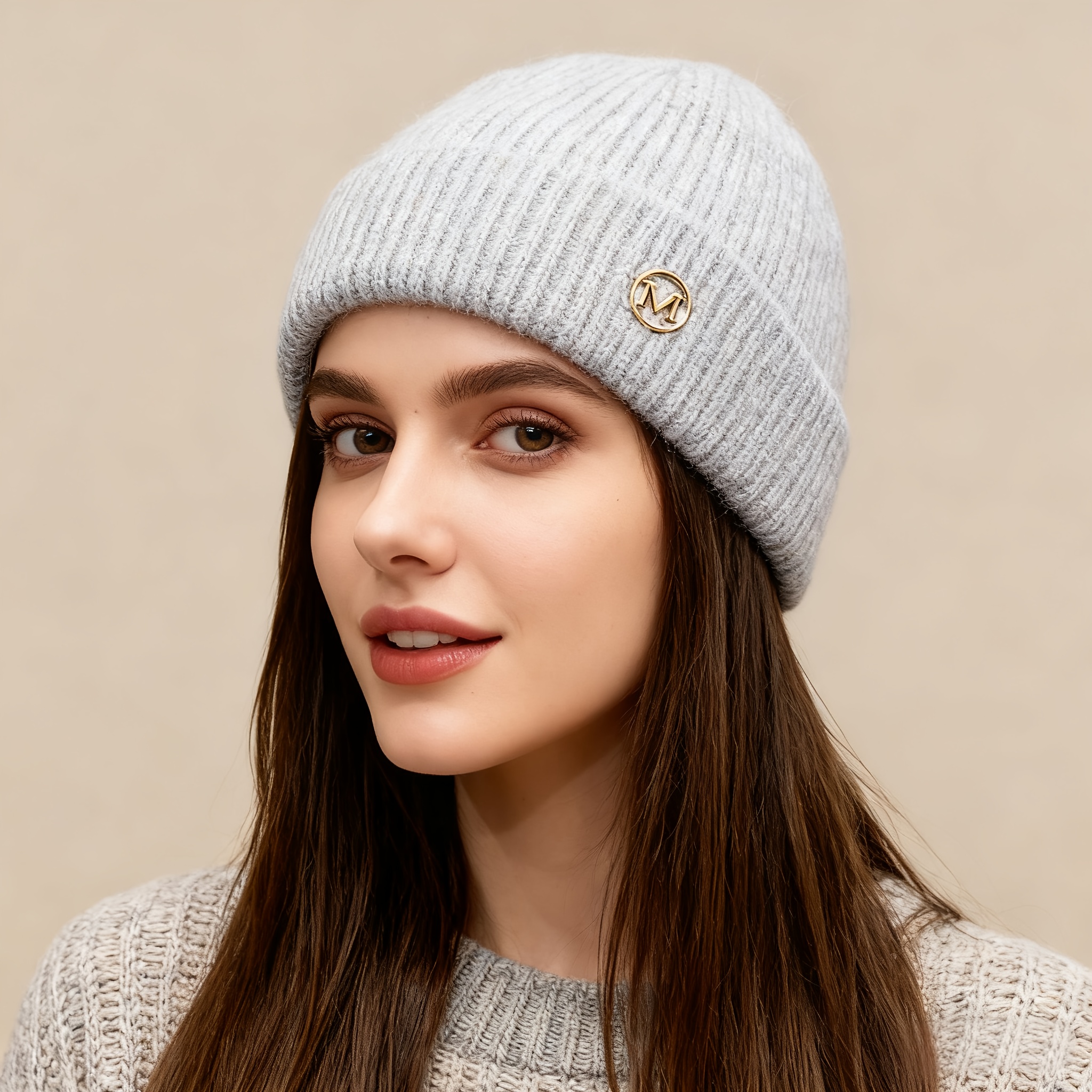 Embroidered Winter Warm Hat, Fashionable Cold-Proof Cap