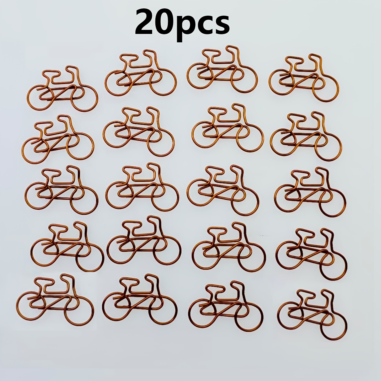 10/20pcs Paper Clip Bicycle Pattern Paper Clip Bookmark Metal Paper Clip, School Office Desktop Organizing Copy Paper Clip Bookmark Gift