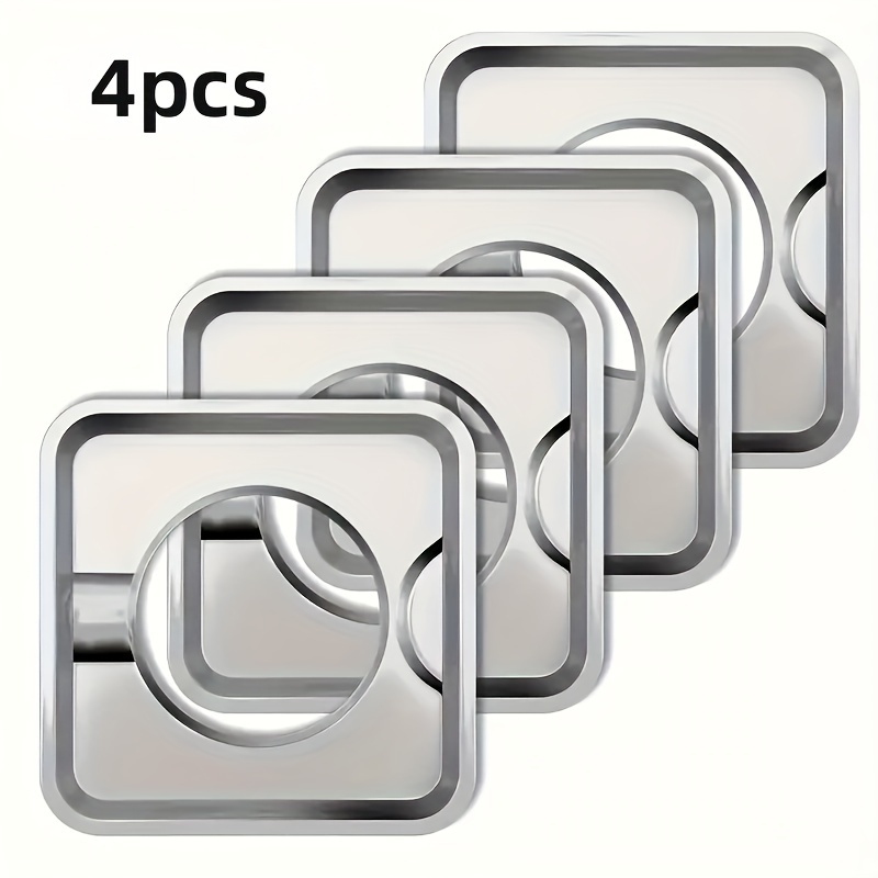 

4pcs Premium Metal Square Gas Range Drip Pans - Compatible With Sgp-400, 786333, Ap6011553, Ps11744751, Wp786333 - Essential Kitchen Accessory