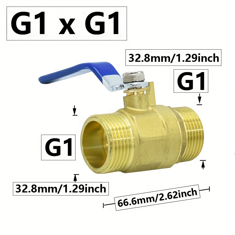 Image of Brass 1/2 3/4 1" Male Thread Connector Valve Water Pipe Fittings Ball Valve Connector Garden Watering Irrigation Copper Coupler