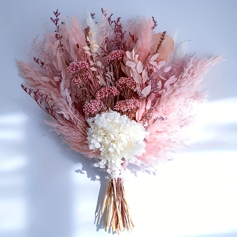 TEMU 46 Bouquets Luxueux de Herbe de Rose - Fleurs Séchées Moelleuses de 43,18 cm, Parfaites pour la Décoration Bohème de , et les Décorations de