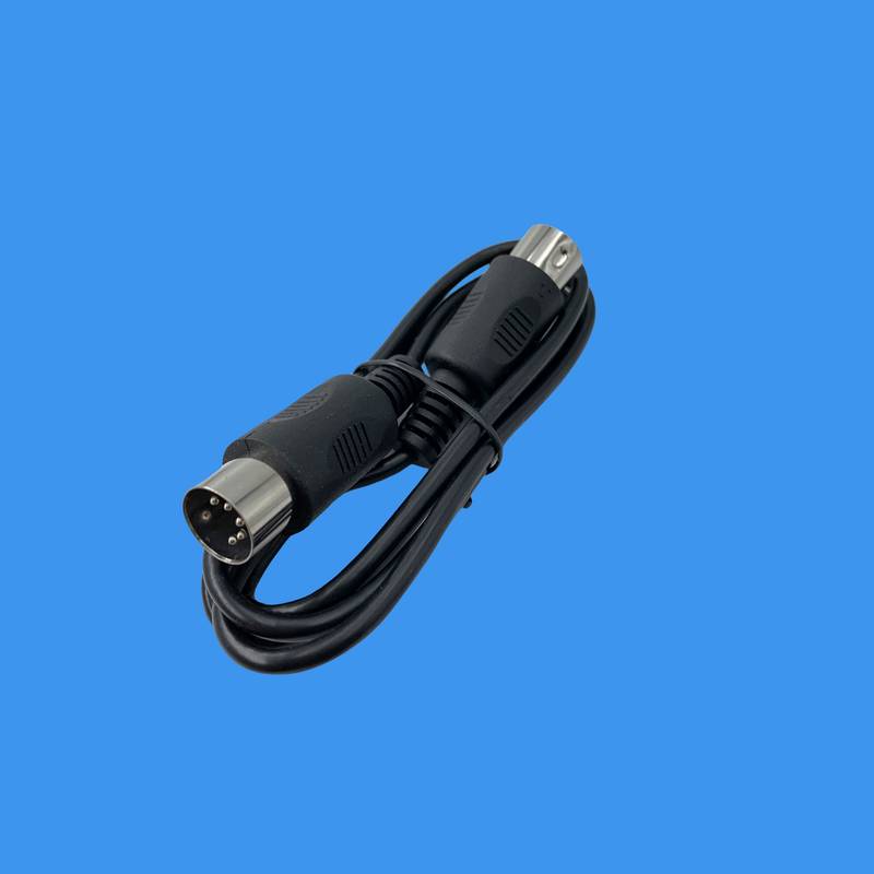 15FT MIDI DIN Cable - 5 Pin Male To Male For Keyboards, Synths, And Audio Interfaces (Black)