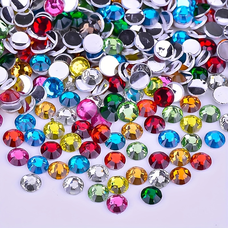 

1000pcs/3000pcs 2mm 3mm 4mm Mix Size Mix Color Flat Drill Rhinestones 3d Nail Art Tips Diy Jewelry Making Decoration