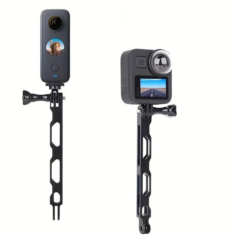 1pc aluminum extension arm mount for action cameras, metal pole