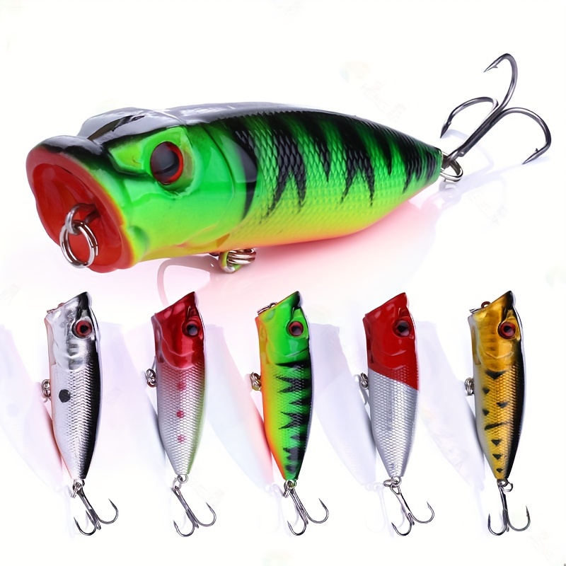 LASERLURE Laser Top Water Floating Popper Fishing Lure Bait Brown