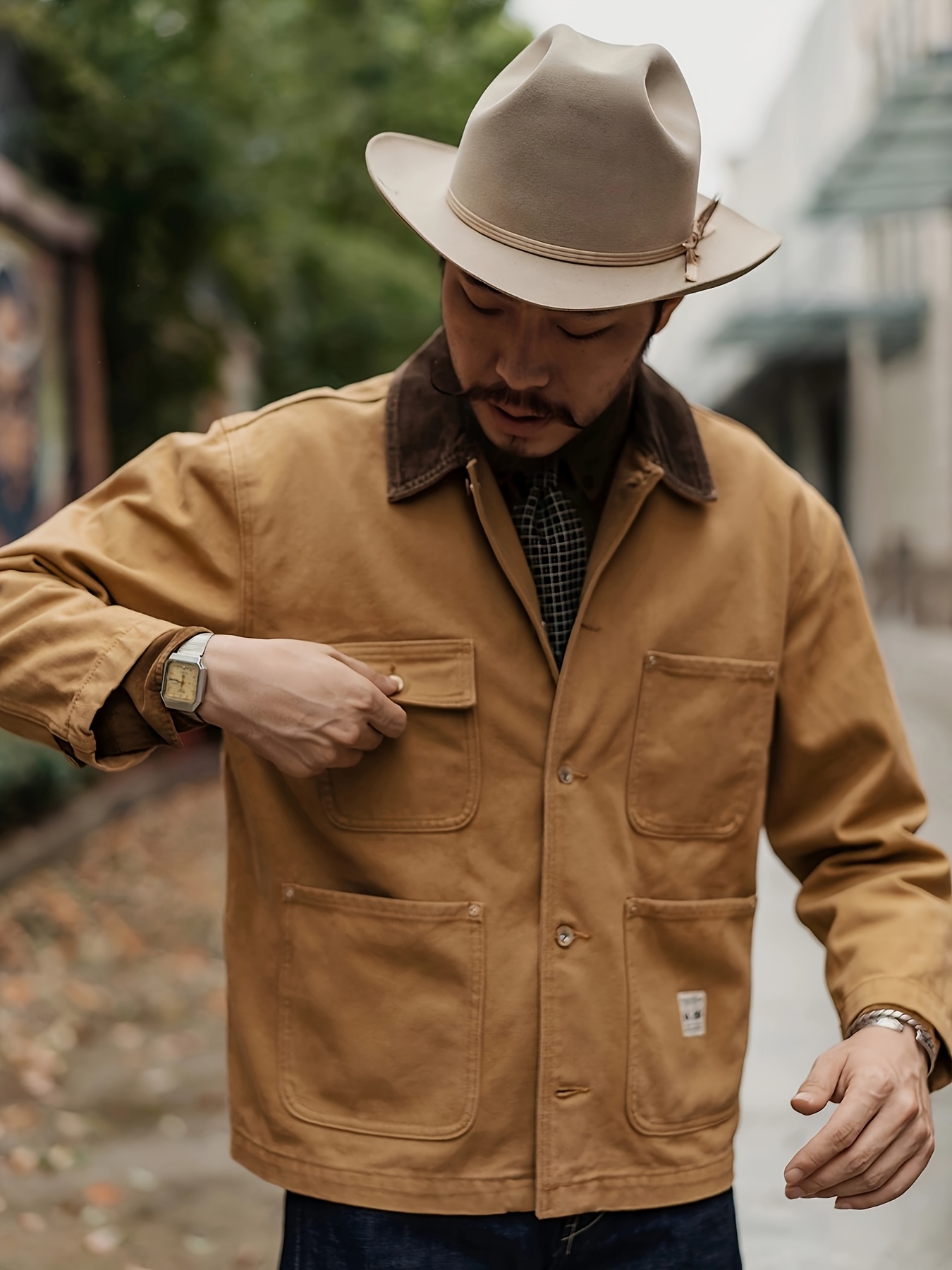 mens heavy duty vintage jacket button front - Temu United Arab