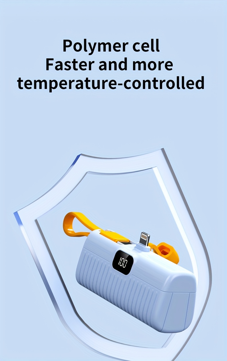 BYGP Mini Chargeur Portable 5000mAh, Batterie Externe Ultra-Compacte de Voyage pour Téléphone Portable, Compatible avec iPhone 15/14/13/12 Pro Max/iPad Pro/pour for Samsung Android etc., Banque d'Alimentation de Poche d'Urgence, Batterie de Secours Mobile USB, Cadeau