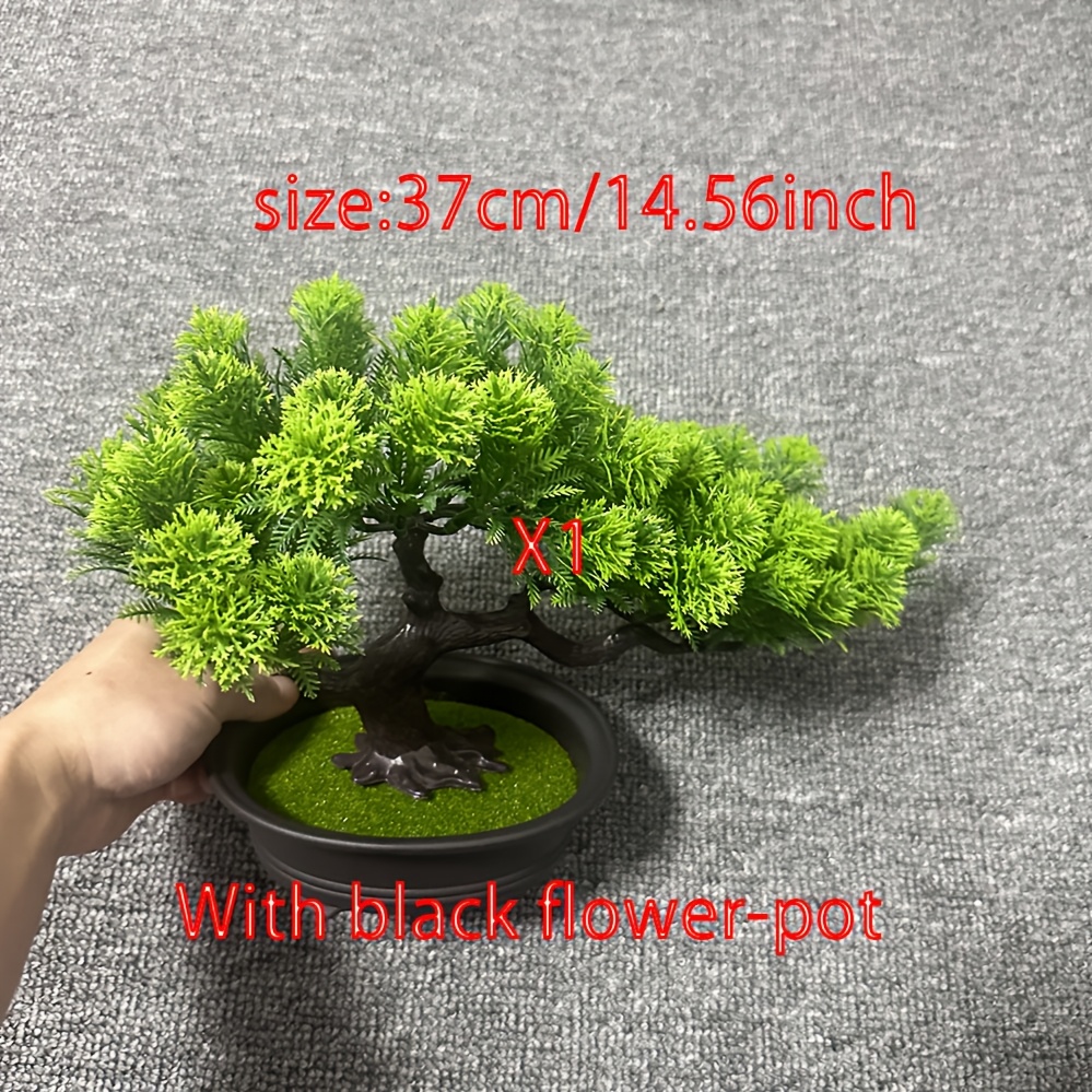 TEMU Multi- Beauty Pine, Foliage Full And Dimensional. Lazy Maintenance-free, No Watering Or Pruning , With Flowerpot. Decorating Living Room Sofa