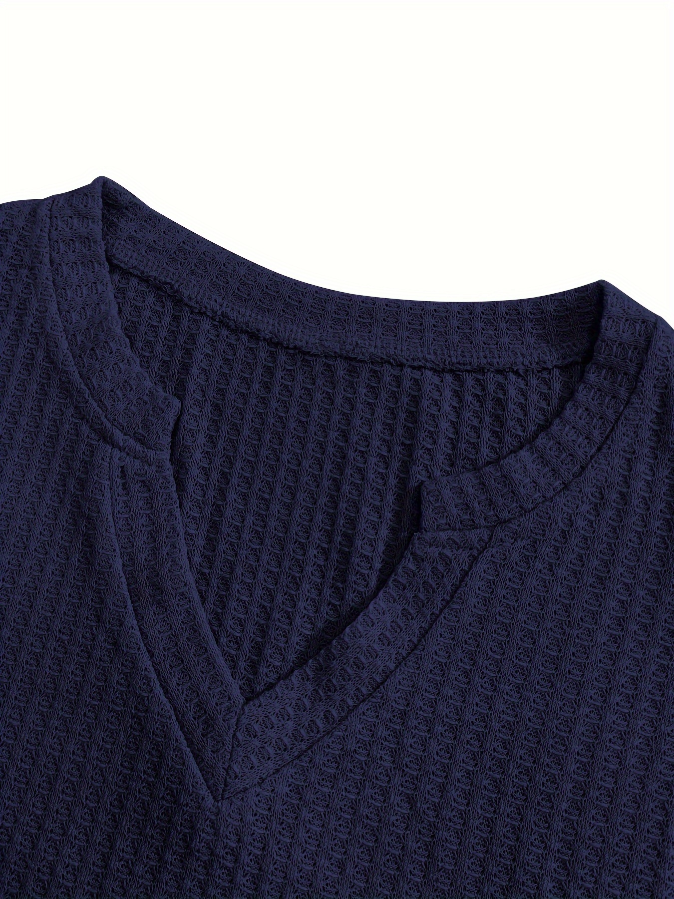 mens fit half zip v neck thermal shirt waffle knit Temu Australia