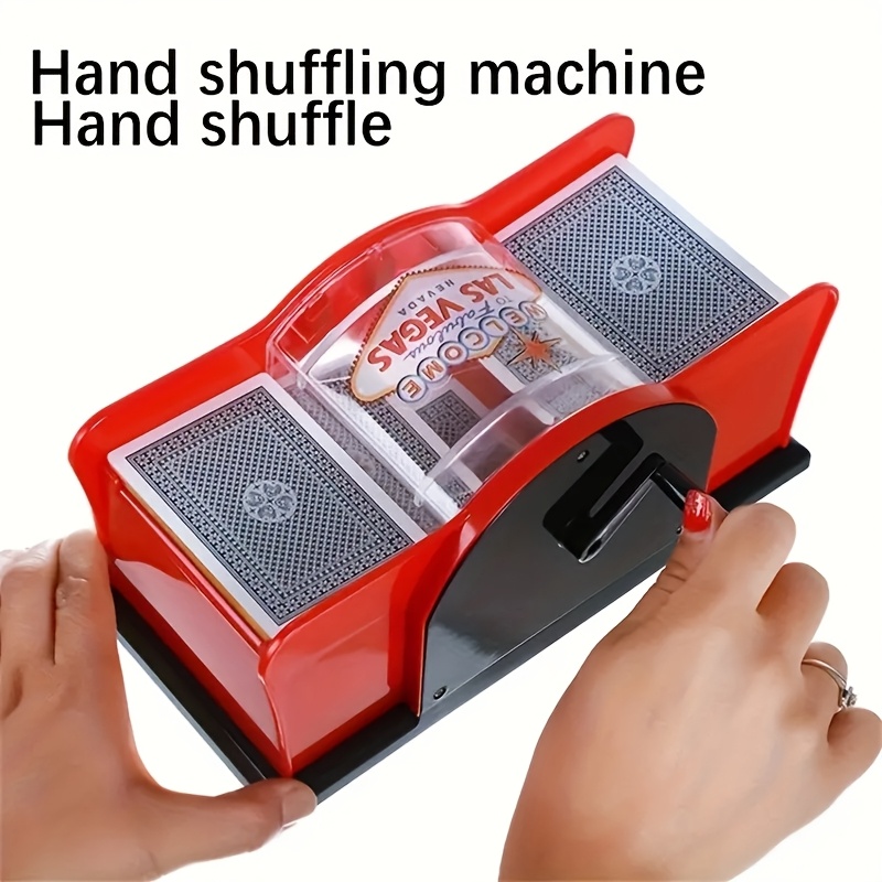 card game entertainment shuffler hand crank shuffler   4 pairs 6 pairs poker table game texas   automatic dealer