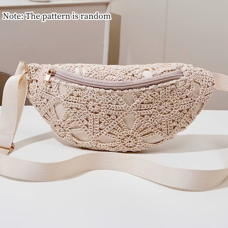 TEMU Women's Belt Bag Elegant Woven Women' Beige Commuter Phone Bag Minimalist Women's Chest Bag, Belt Bag