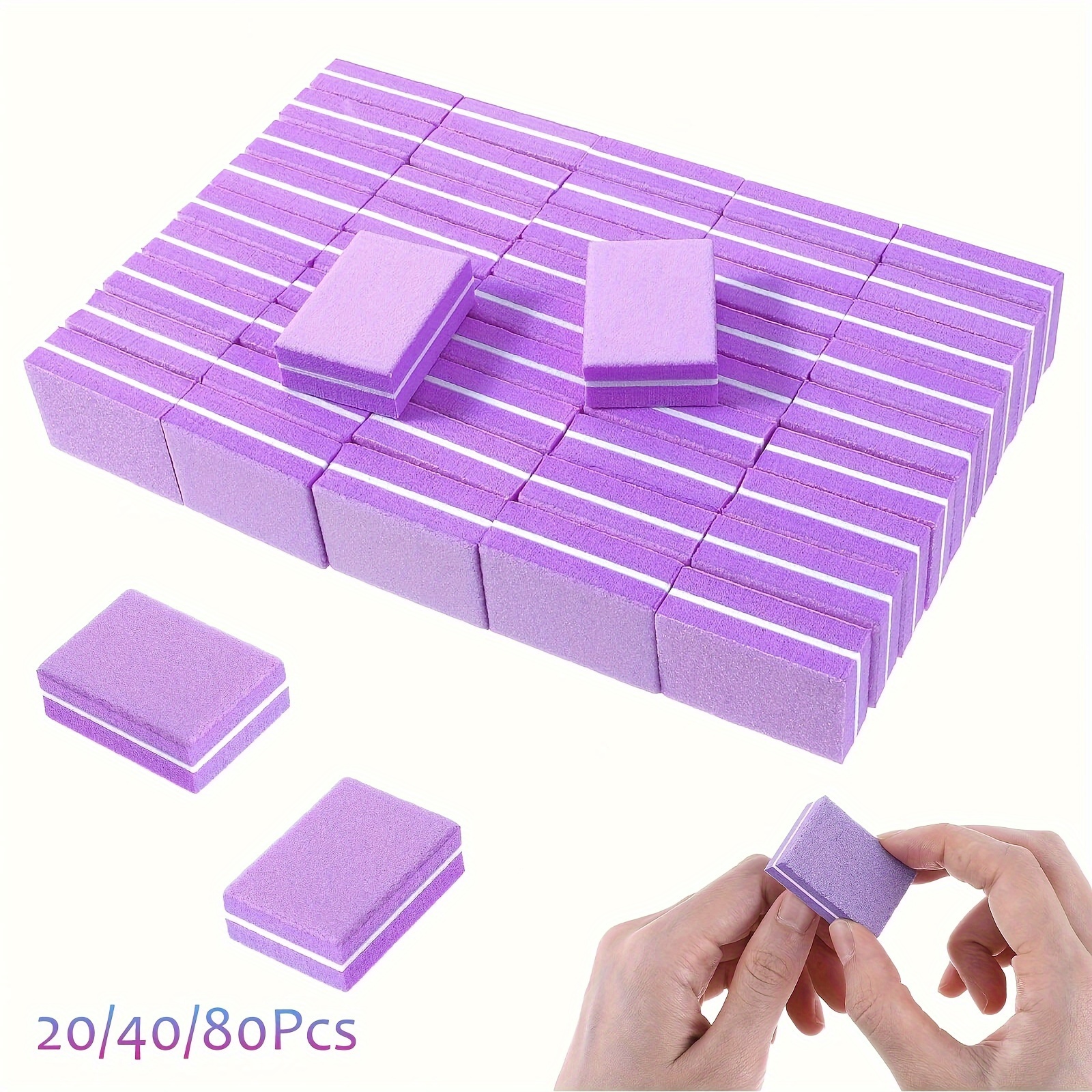 

Nail Buffers (20/40/80pcs), Nail File For Acrylic Nails And Natural Nails, /180 Grit Nail Buffer Bulk Buffing Blocks For Nail Professional Manicure File Blocks Set