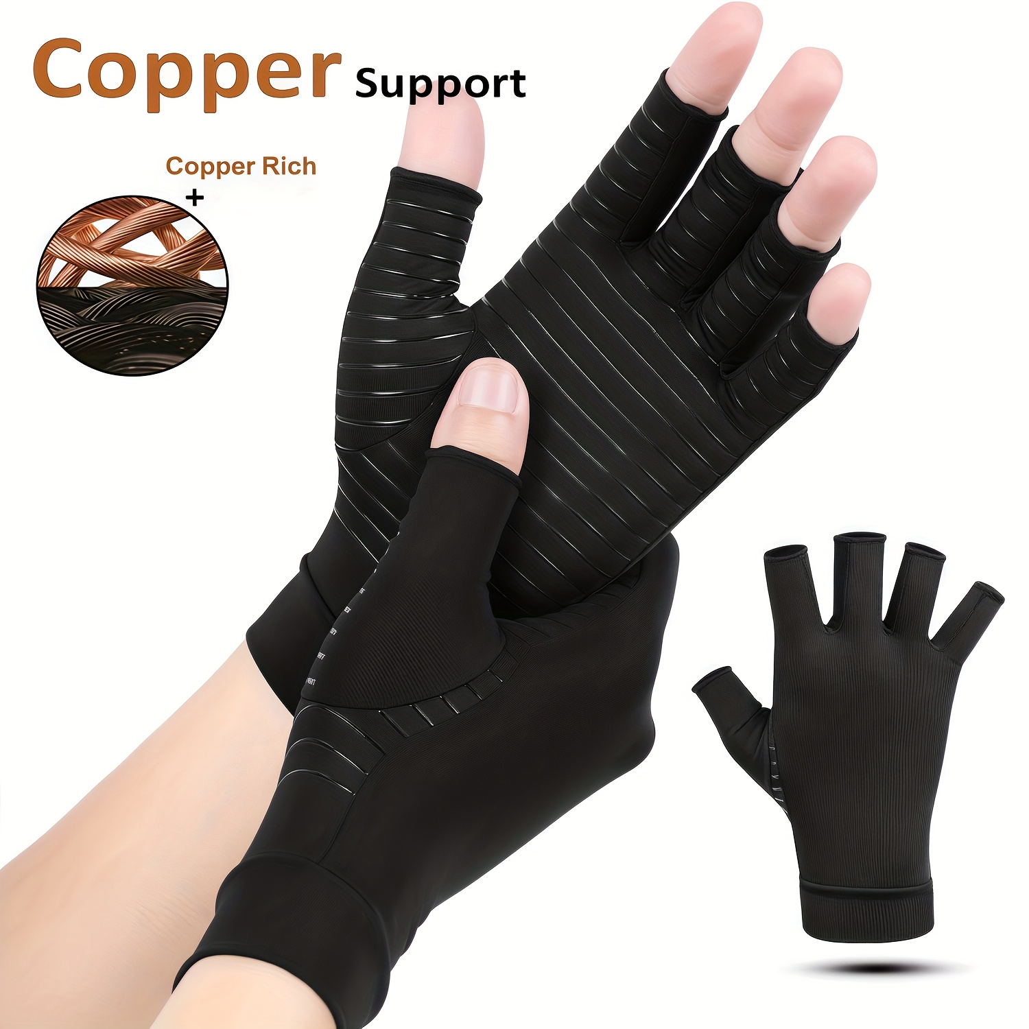 Kids Compression Gloves For Arthritis & Carpal Tunnel Relief – Fingerless Design For Boys & Girls, 4 Pairs Set