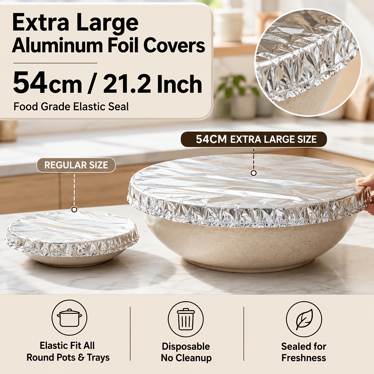 WRAPOK Extra Large Aluminum Foil Insulating Cover for Cooking