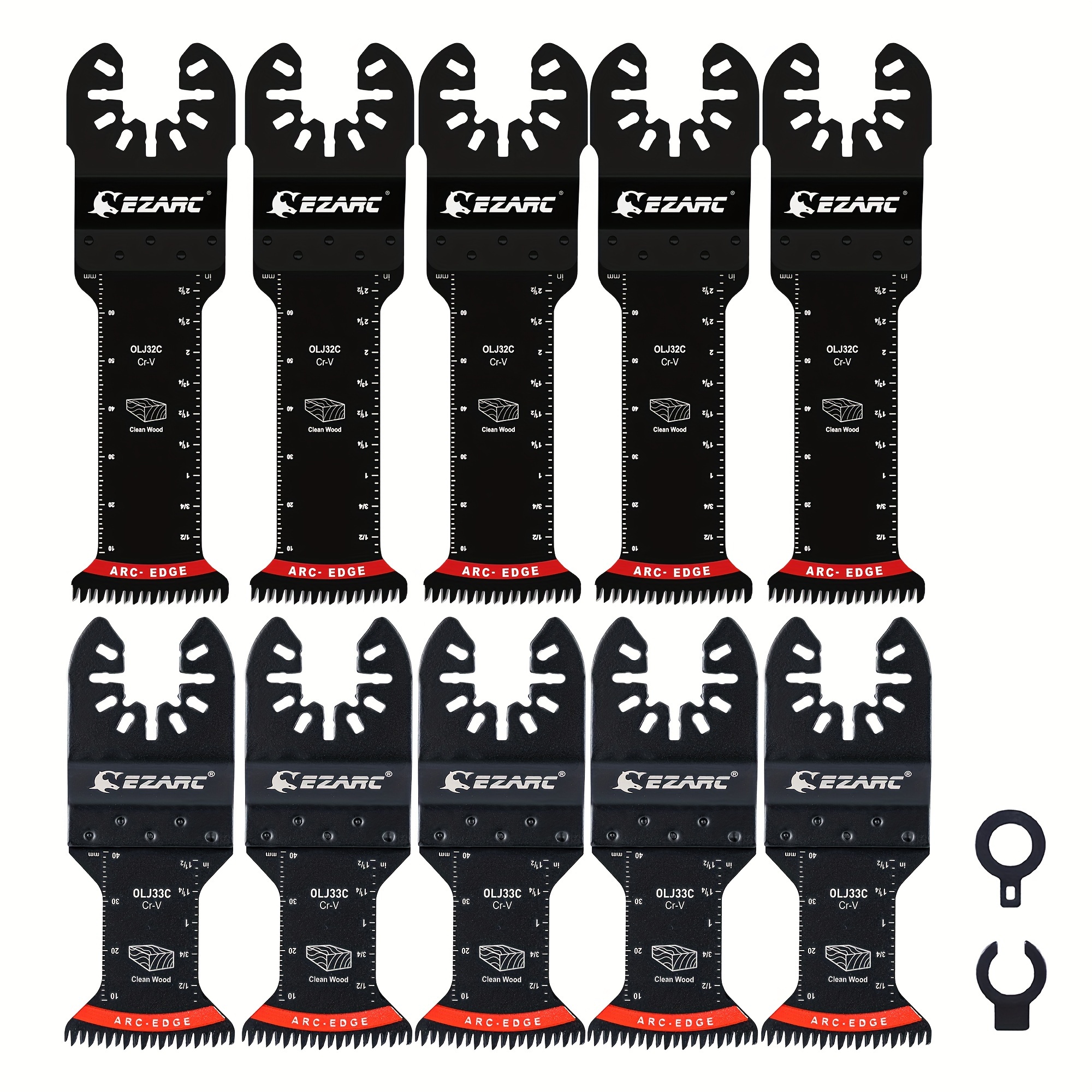 

Ezarc 10pcs Arc Oscillating Saw Blades Extra-long And Standard, Japanese Tooth Oscillating Multitool Blades For , Universal Quick Release Multi Tool Blades Kits