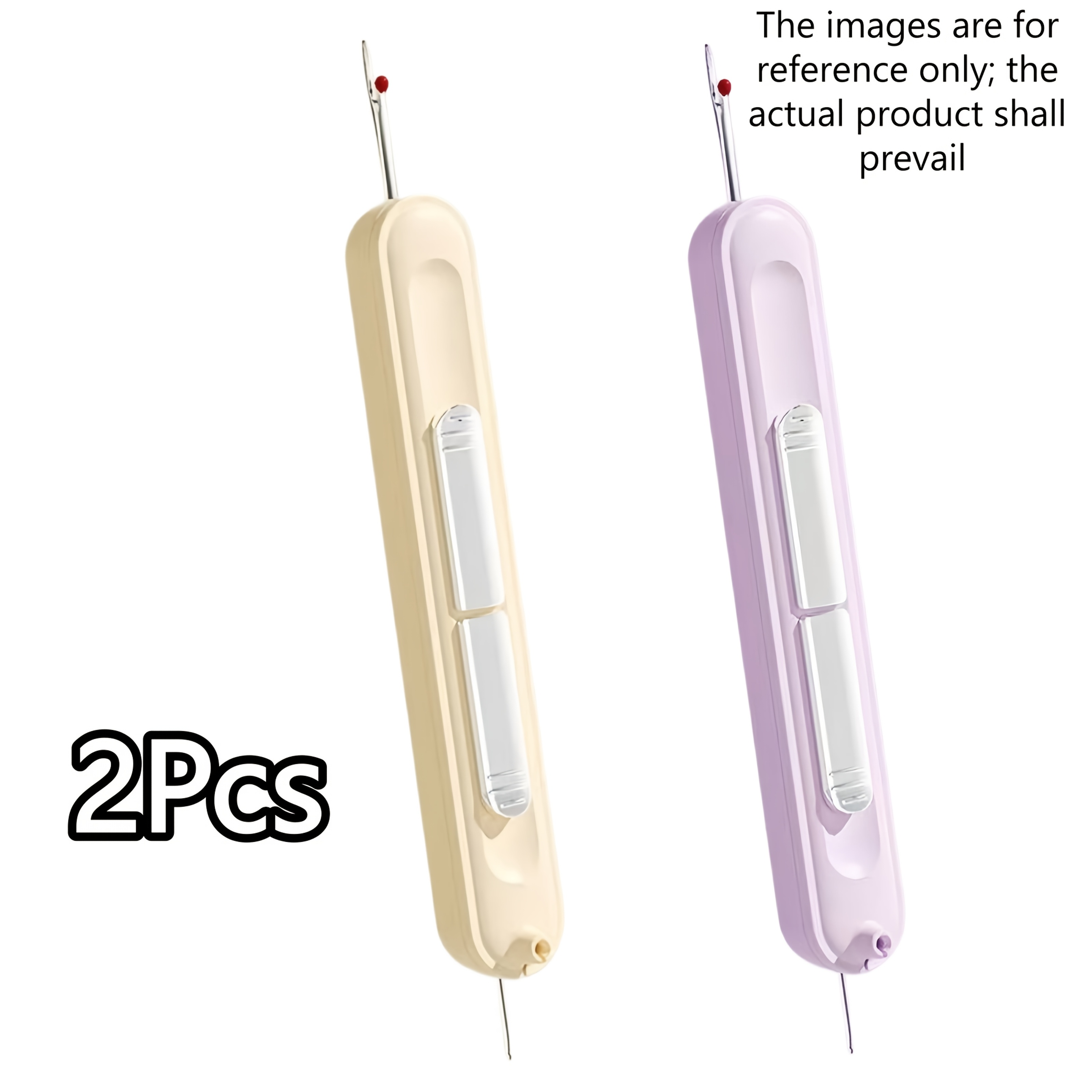 TEMU 2pcs 2-in-1 Automatic Guide Suitable For Elderly, Seniors, Beginners - Multifunctional Sewing Aid With Needle Threading Device, Fine Rope Guide