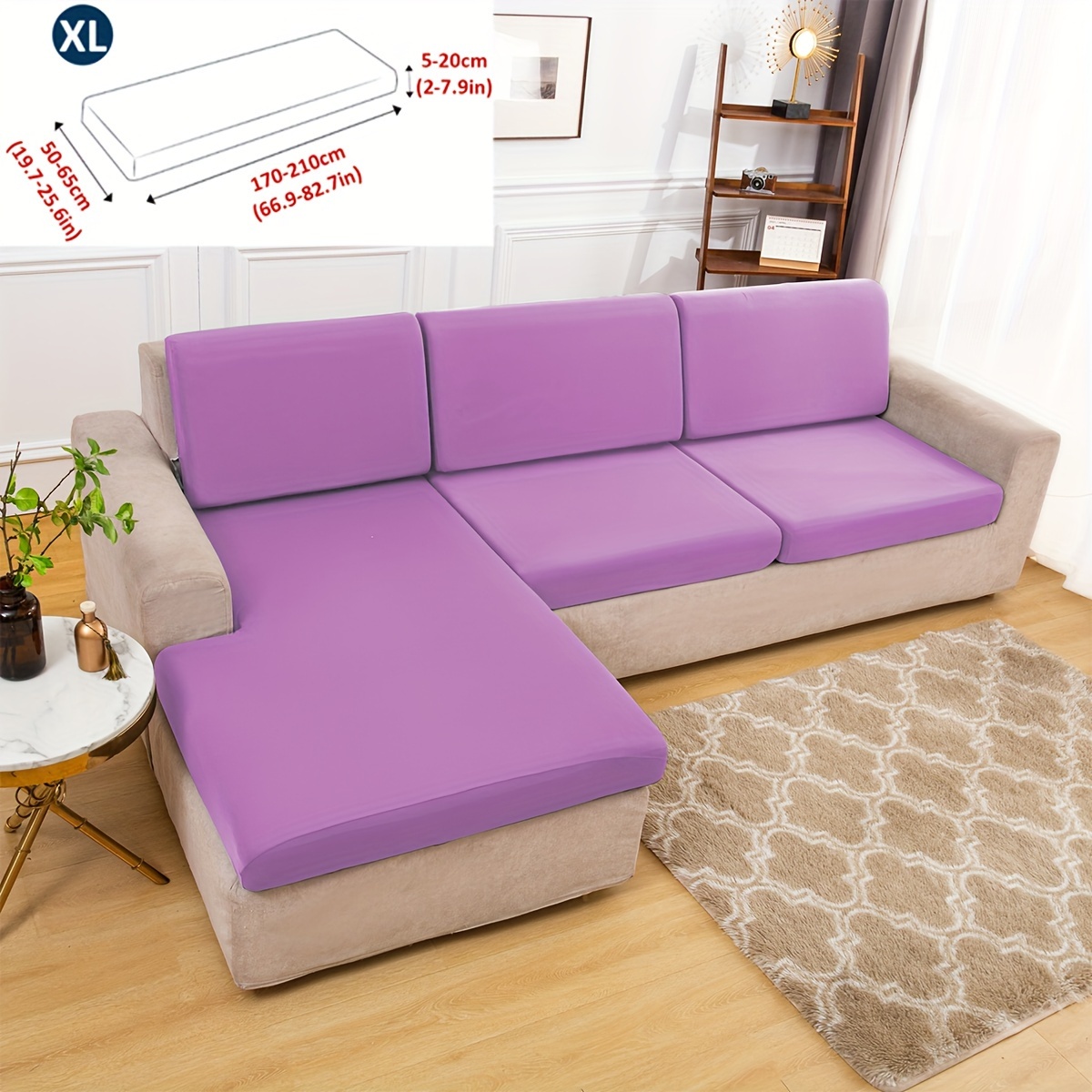 1st Klassieke Stretch Sofa Hoes, Elastische Band Hoes voor Fauteuil tot Sectionele Banken, Machinewasbare Polyester en Spandex Mix, 120-140gsm, Geschikt voor Enkele tot Vierzits Banken
