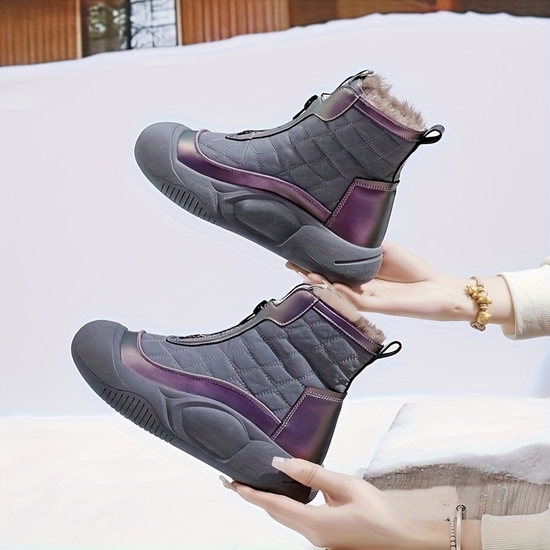 new fashionable versatile trendy short boots     low price outdoor warm winter high top casual ankle shoes Product details 2