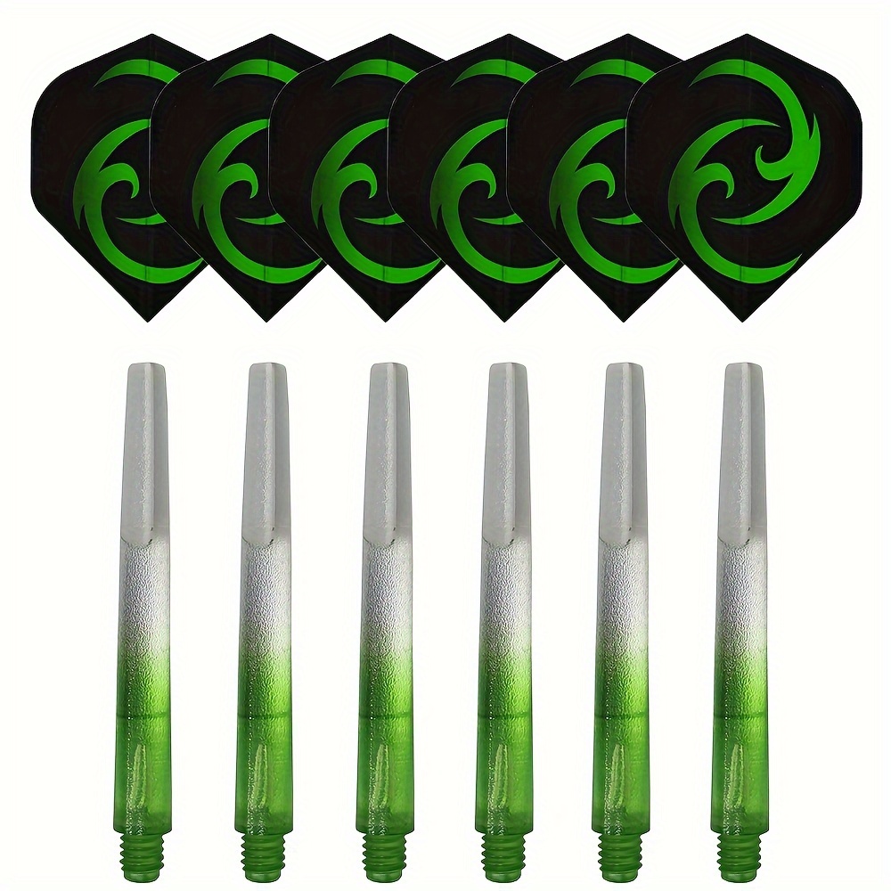 12pcs/pack Green Series Dart Flight(6pcs)