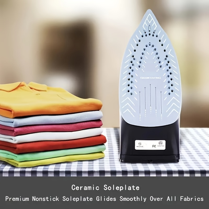 Moosoo Pro Steam Iron - 1800W Lightweight Dry Iron with Advanced Anti-Drip System, Auto-Off Function, And Enhanced Safety Features for Easy Ironing Experience