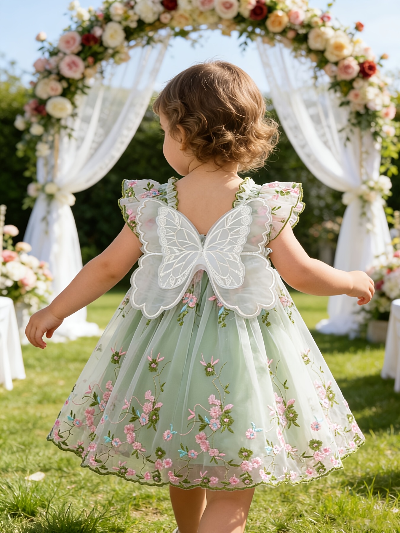 fairy dress baby Amazon.com: KAGAYD Toddler Girl Fairy Dress Embroidered Floral Tulle  Butterfly Wing Dress Formal Party Dress (Beige, 6-12 Months): Clothing,  Shoes & Jewelry