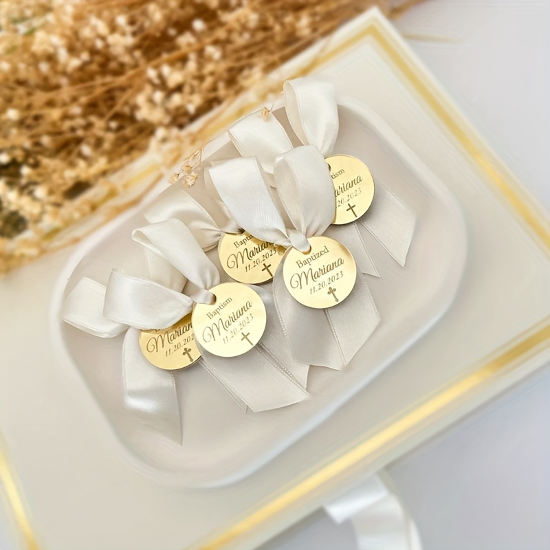 E-shop Personalisiertes 2D-flaches goldenes Acrylspiegel-Etikett – Stilvolles Schreibtisch-Namensschild mit Band | Geeignet für Hochzeiten, ,
