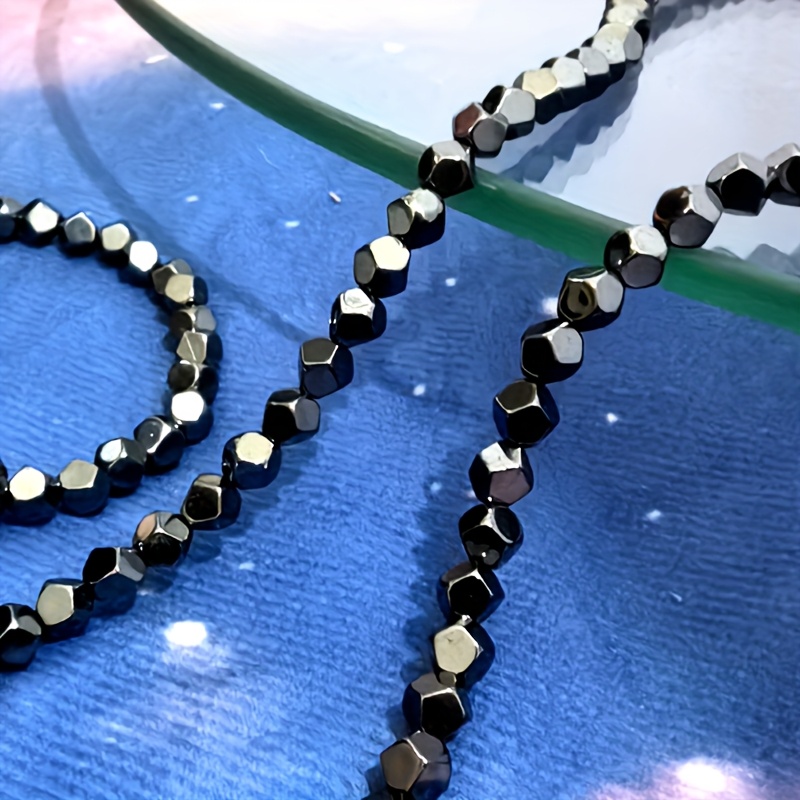 2 pièces ensemble de bijoux   noir |   noire facettée avec   -cut | style bohème   texture premium | collier & bracelet unisexe | symbole de   et   | cadeau idéal pour un don significatif Détails du produit 3