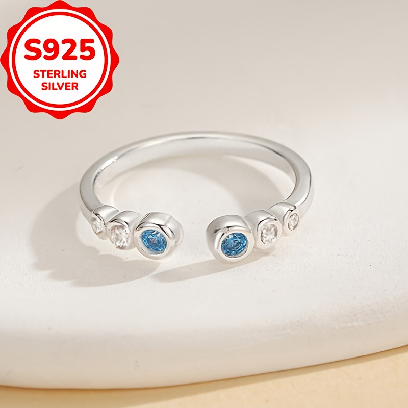 Women's S925 Sterling Silver Colorful Bubble Adjustable Toe Ring