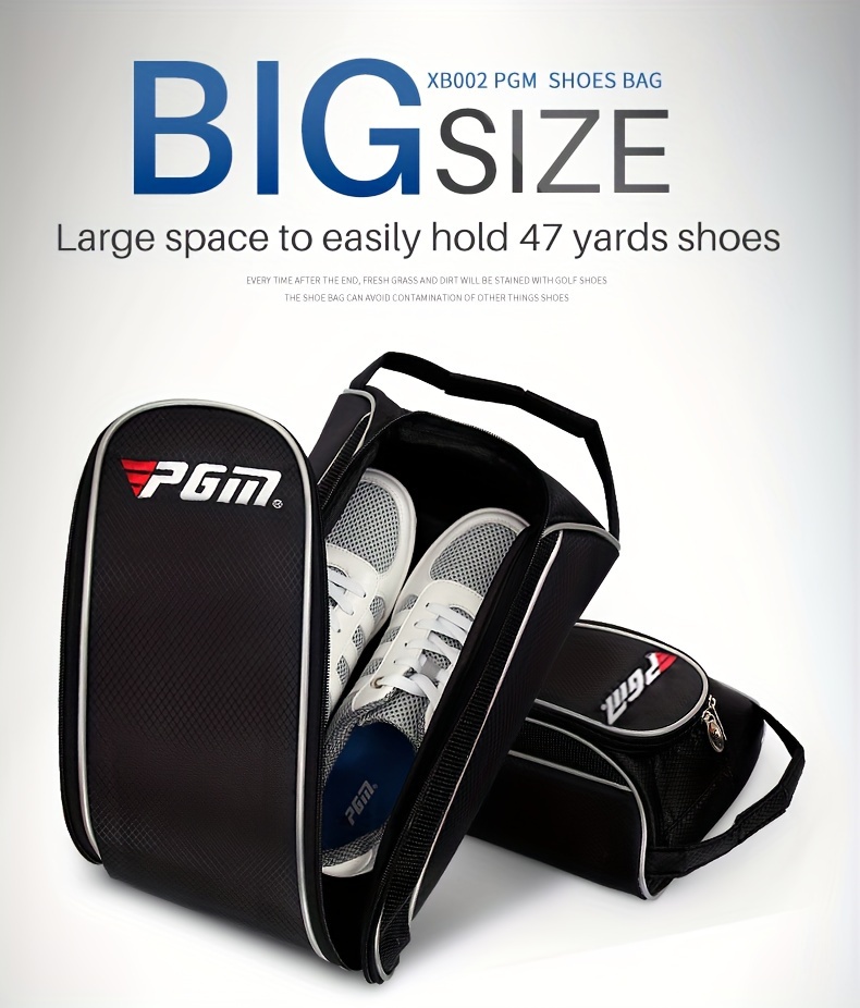 1pc portable golf shoes bag with zipper breathable water resistant shoe case details 2
