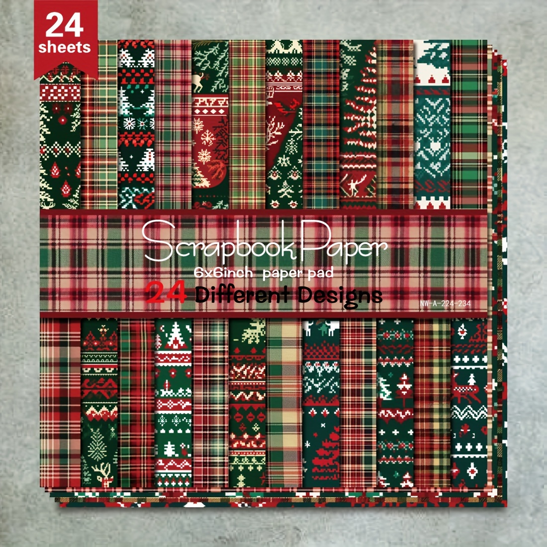 

Christmas , 24 - 6"x6" Diy Cardstock For Scrapbooking & Card Making