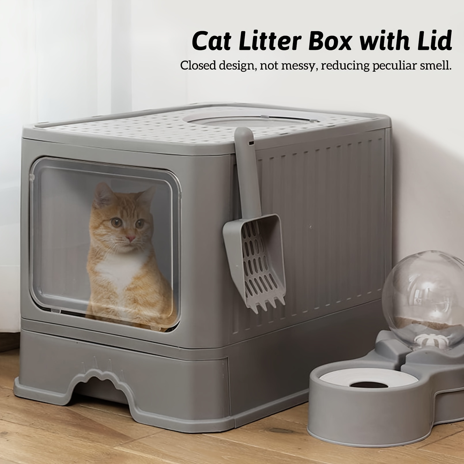 

-cleaning Cat Box Drawer, Plastic, Odor-reducing Fully Cat , , For Multiple Cat , Battery