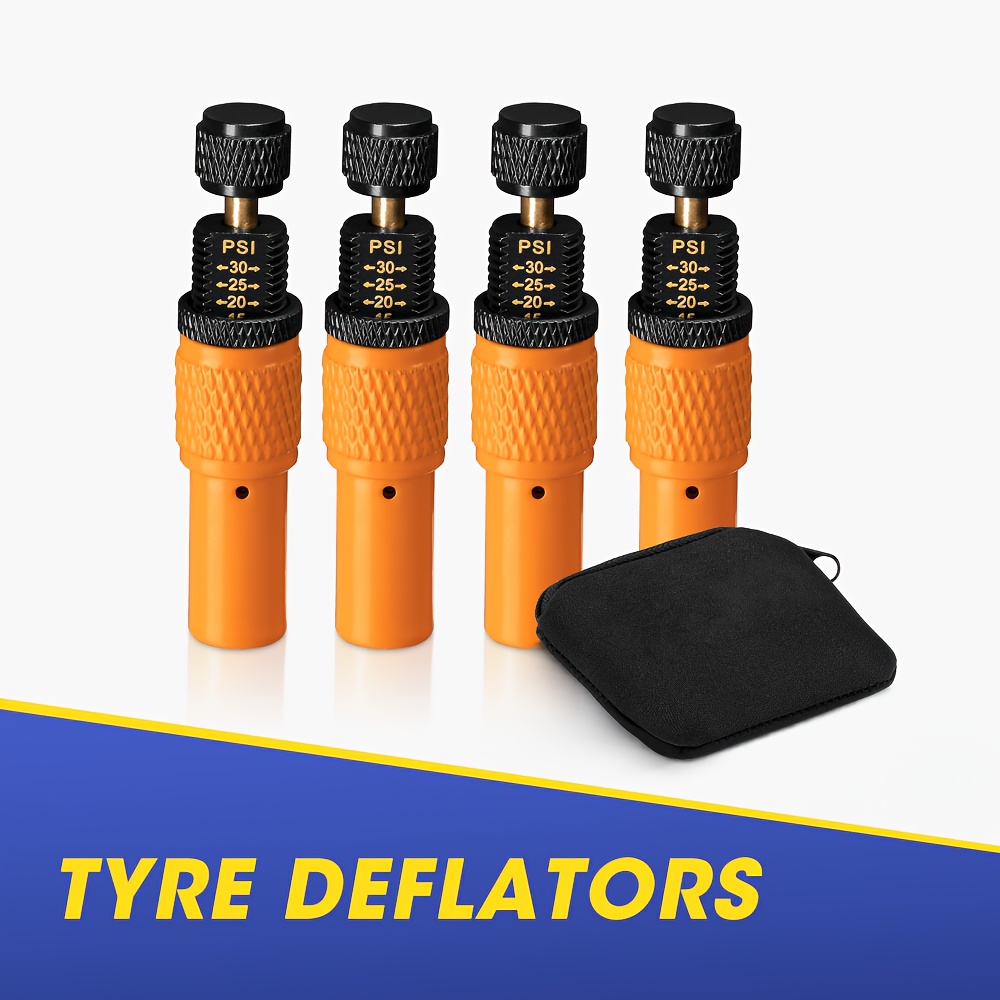 TEMU Tyre Deflators X4 Air Deflator 10~30 Psi Tire Valve Core Tool Portable