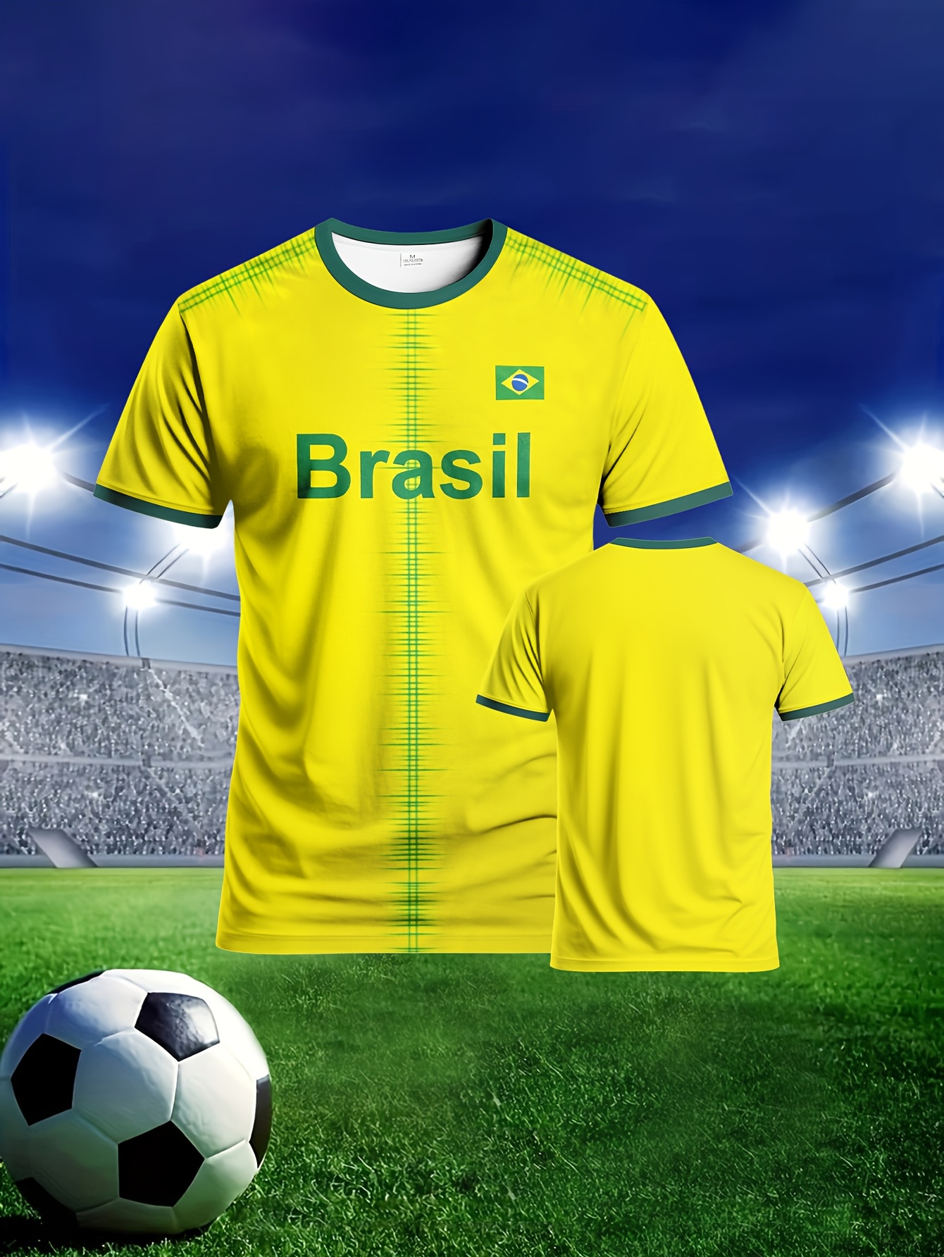 mens brazil soccer jersey breathable comfortable sports Temu
