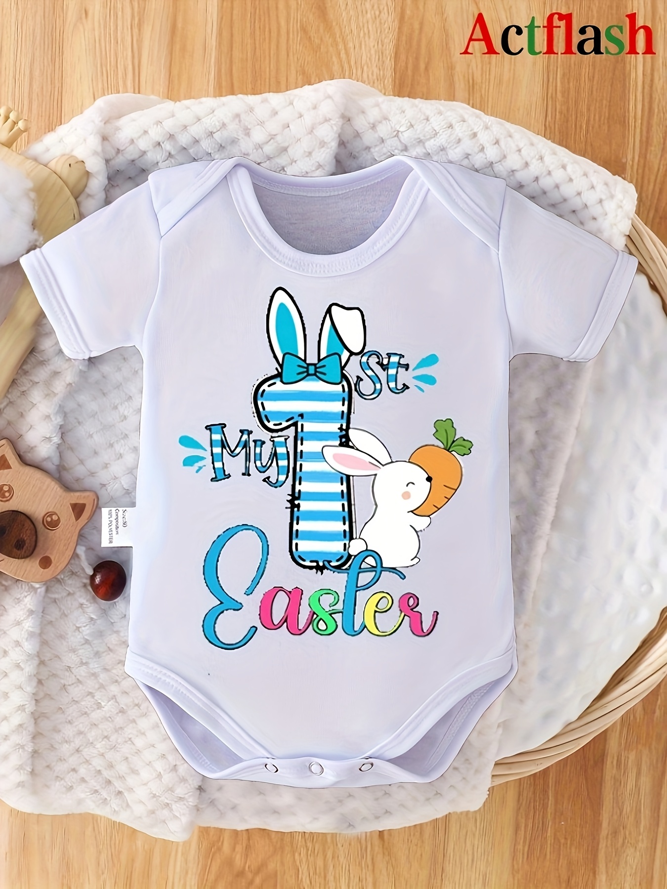 Romper Tenue De Paques Bebe Premier Motif Lapin Pâques Nouveau