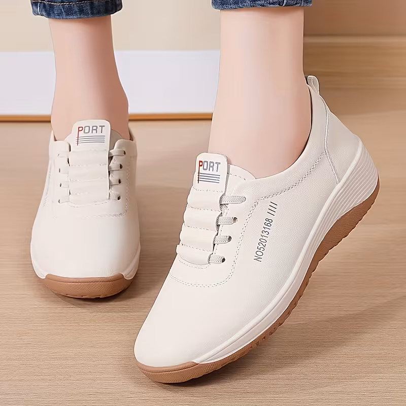 chaussures de maman élégantes pour femme, chaussures de travail décontractées antidérapantes à allongeant, mocassins à semelle durable et confortable, avec semelle épaisse à allongeant, confort à enfiler à semelle souple, lacets élastiques, baskets décontractées polyvalentes et Détails du produit 2